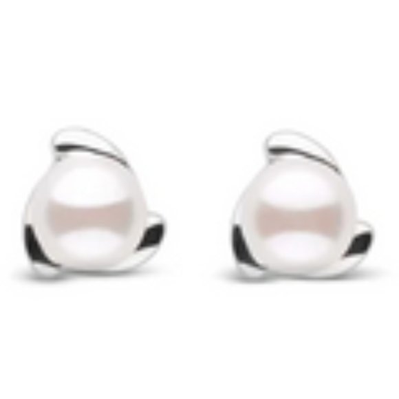 Akoya Pearls Jewelry - 14K White Gold Akoya Peral Earrings